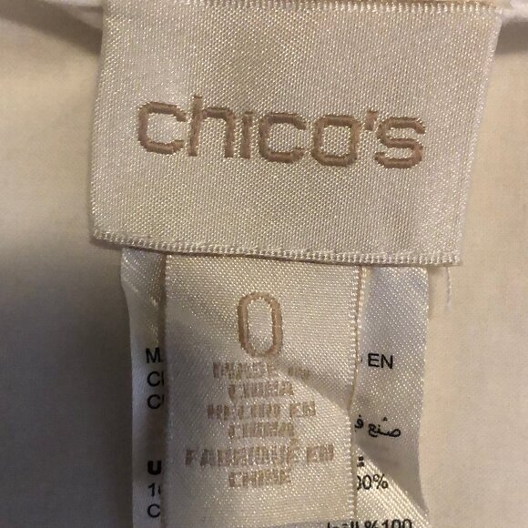 Chico’s White Cotton Eyelet Tunic Top – Coastal Grandma Chic, Boho Resort Style - Picture 10 of 12